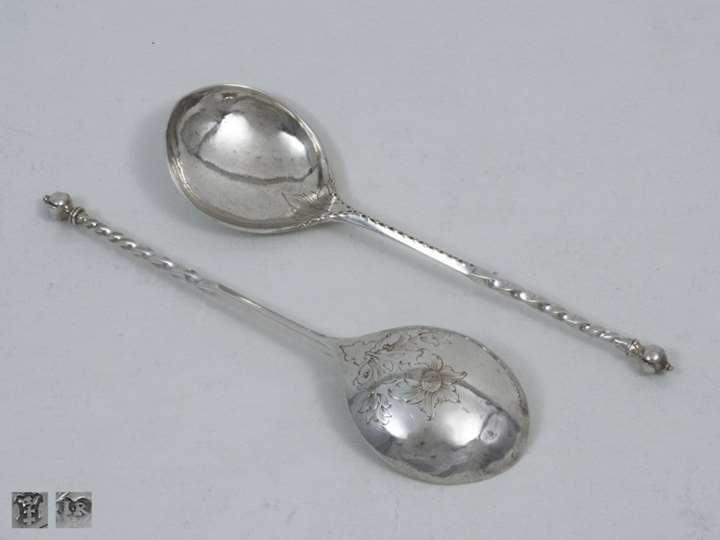 A Pair of German Silver Spoons